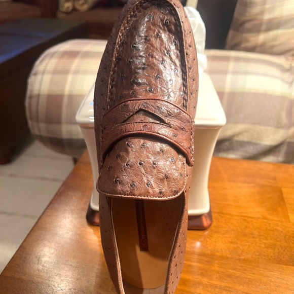 New*  Giorgio’s of Palm Beach Genuine Ostrich Italian  Sz 8.5 Brown main image 2